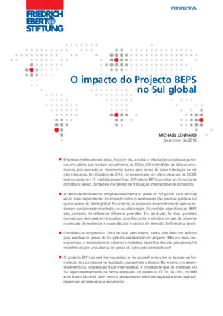 O impacto do projecto BEPS no Sul global
