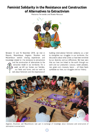 Feminist solidarity in the resistance and construction of alternatives to extractivism